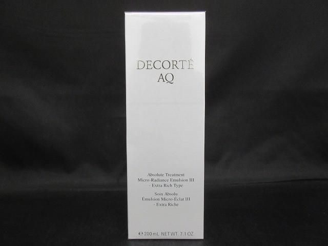 限定アイテム入荷。 ♥ 未開封 コスメ コスメデコルテ AQ アブソリュートエマルジョンマイクロラディアンス III 200ml 乳液 ドラマティックな