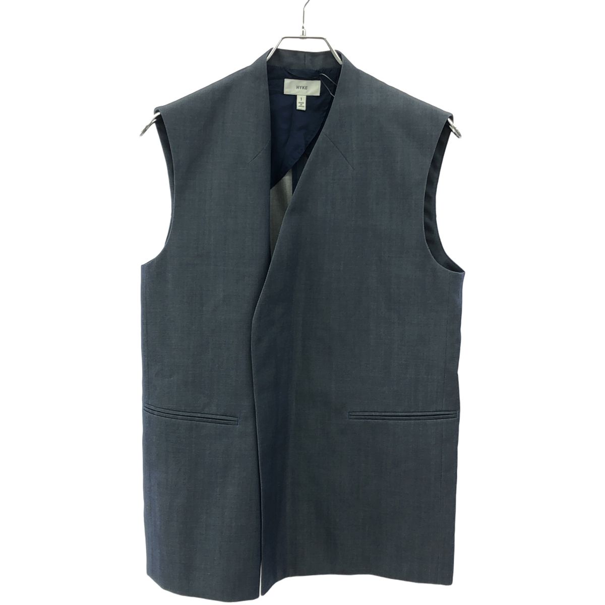 HYKE - HYKE ハイク 17SS  ロングジレベスト 171-17097 ブルー 1 HYKE ハイク 17SS ロングジレベスト 171-17097 ブルー 1 - メルカリ