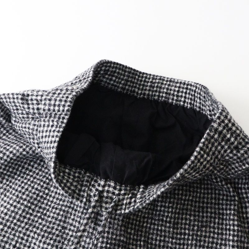 2025AW ジャーナル ラックス journal standard luxe ウールガーゼチェックイージーパンツ ブラック系 ゴム 2400014637526 DECORATOM_COM_BR