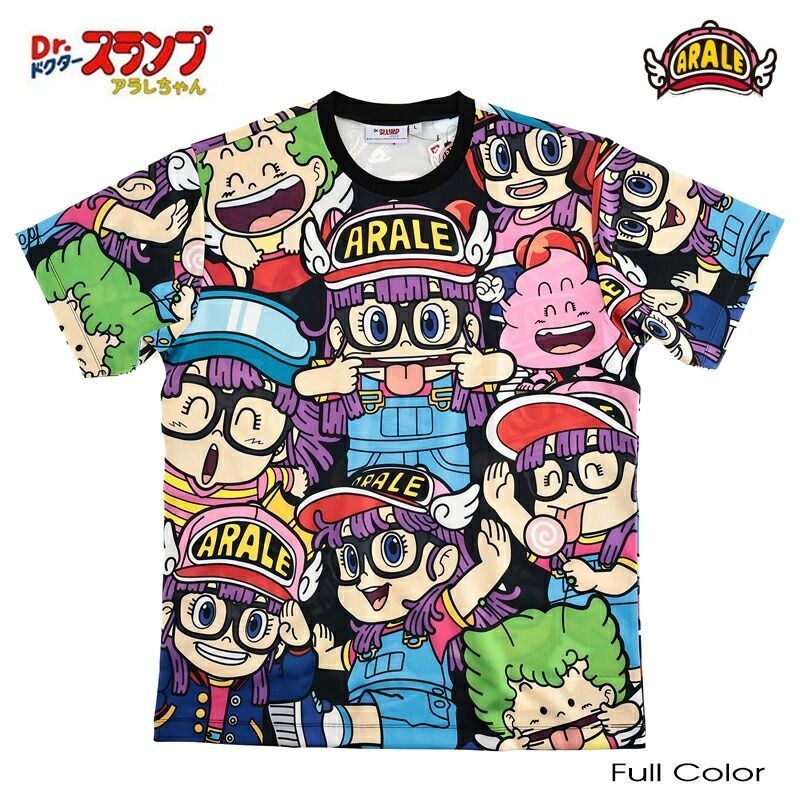 コリアグランドセール ドクタースランプ 総柄 あられちゃん Tシャツ アラレちゃん Tシャツ・アパレル