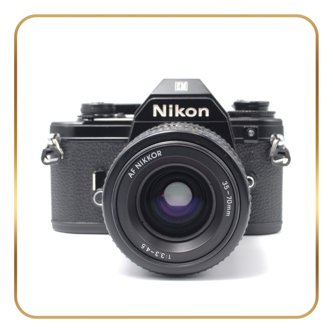 Nikon EM フィルムカメラ ズームレンズ付き AF 35-70mm f3.3-4.5 シャッターきれます◎ レトロカメラ 返品返金保証あり
