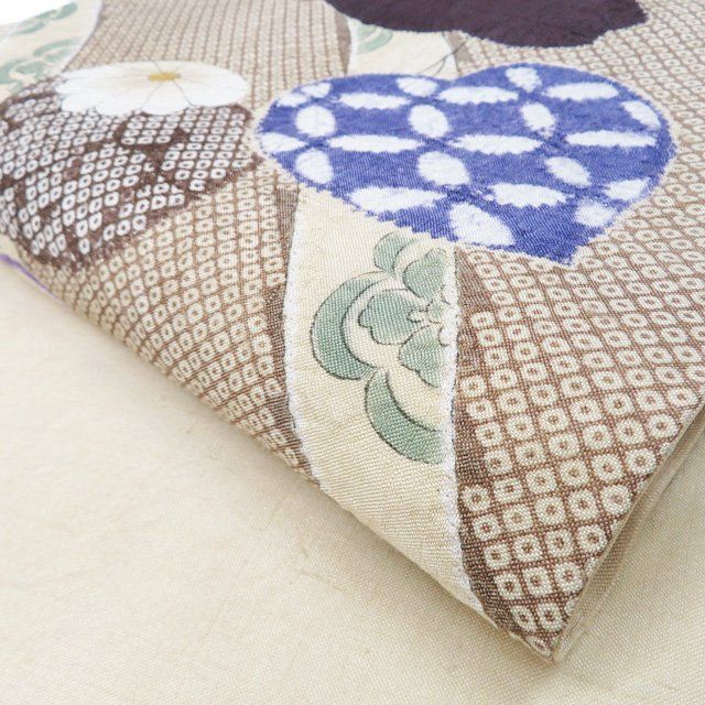 未使用品】ろっこや 名古屋帯 孔雀 紫色 未使用品】ろっこや 名古屋帯