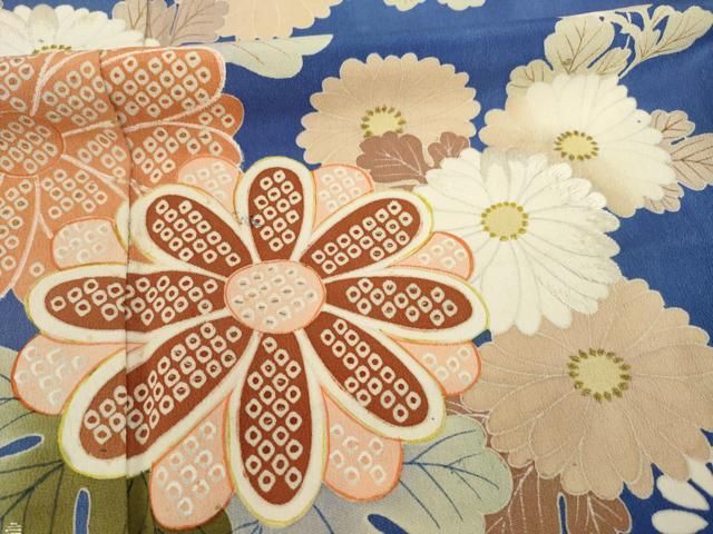 平和屋着物○アンティーク 大正ロマン 色留袖 刺繍 草花文 暈し染め 正絹