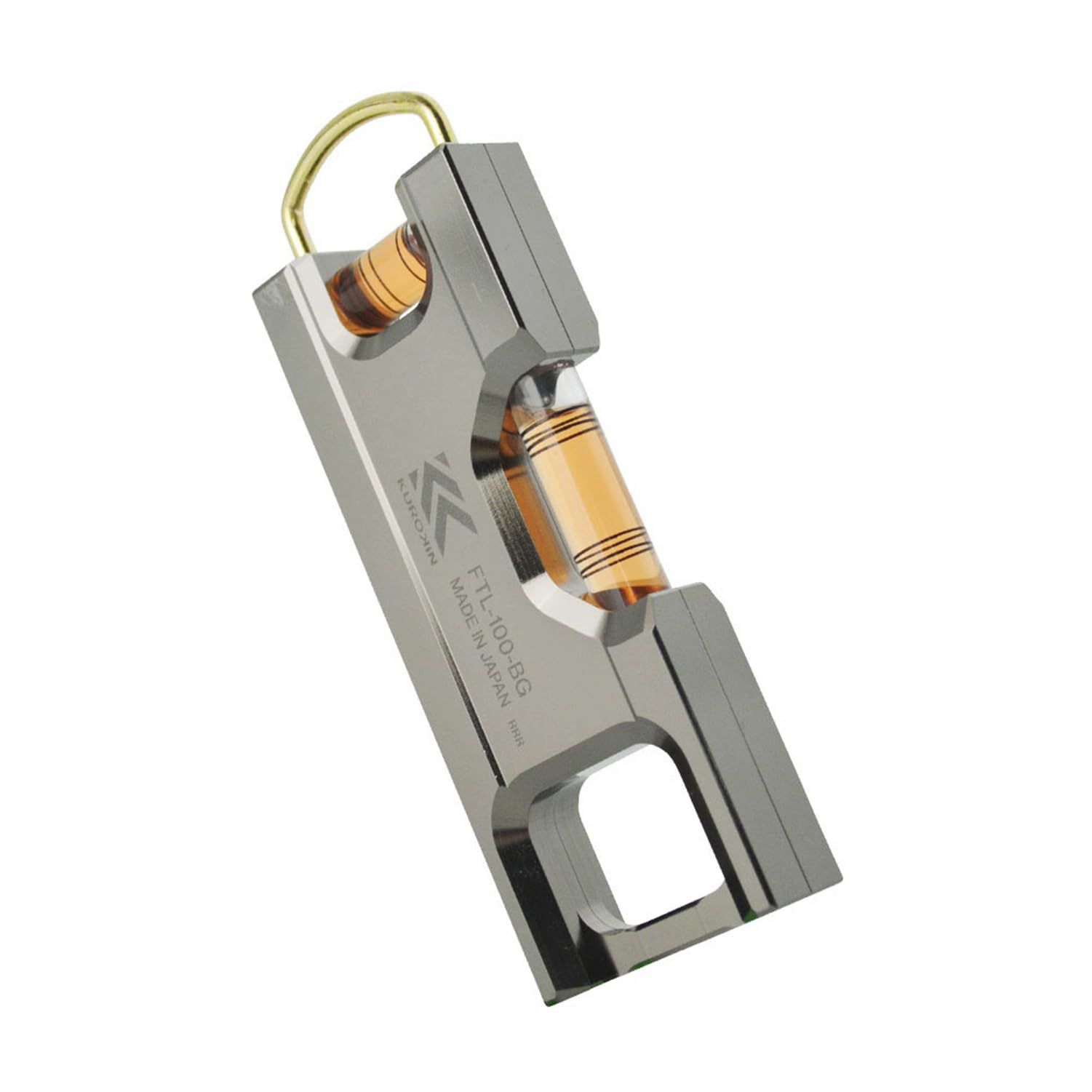 フジ矢 Fujiya アルミ水平器 黒金 幅約115mm 気泡オレンジ FTL-100-BG