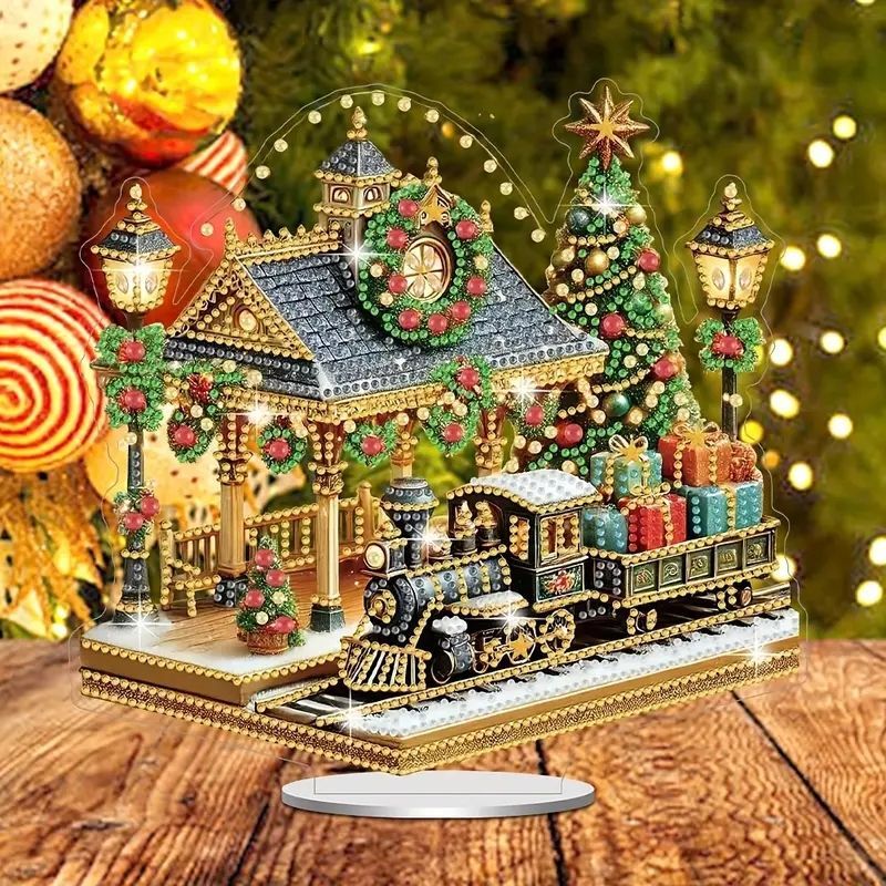 クリスマスデコレーショントレイン（アクリル製）DIY クリスマス