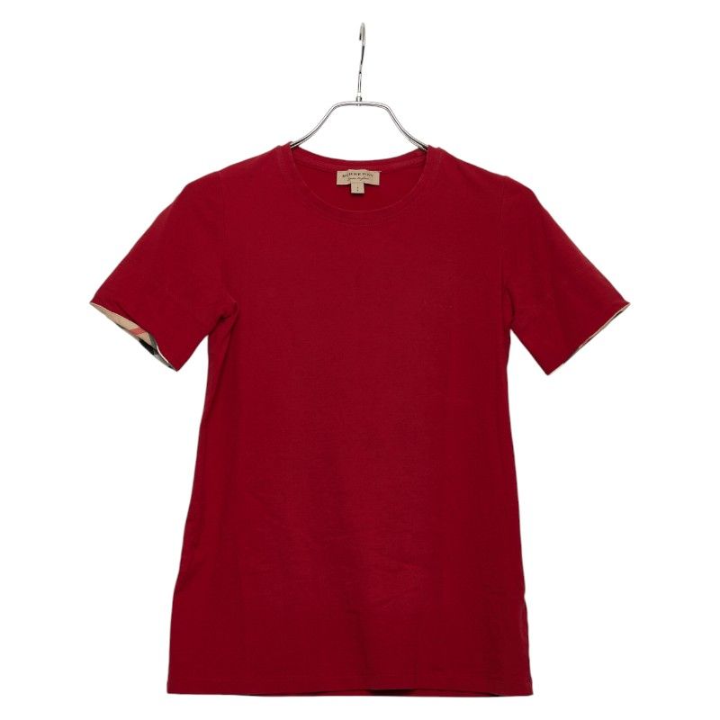 バーバリー チェック Tシャツ サイズ S レッド コットン ポリウレタン レディース BURBERRY 1-0236267