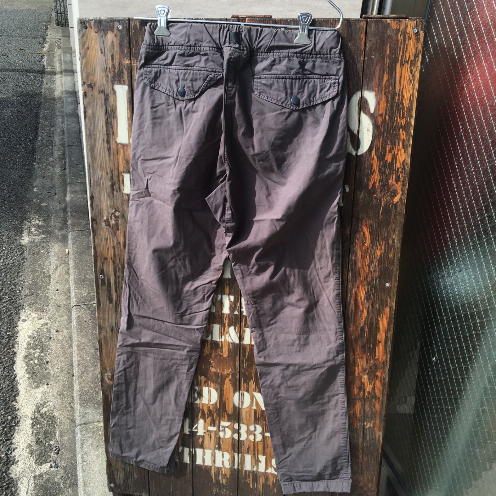 【GRAMICCI x ADAM ET ROPE】グラミチパンツ アダムエロペ ワンタック ストレッチ パンツ チャコールグレー ◆Size:S