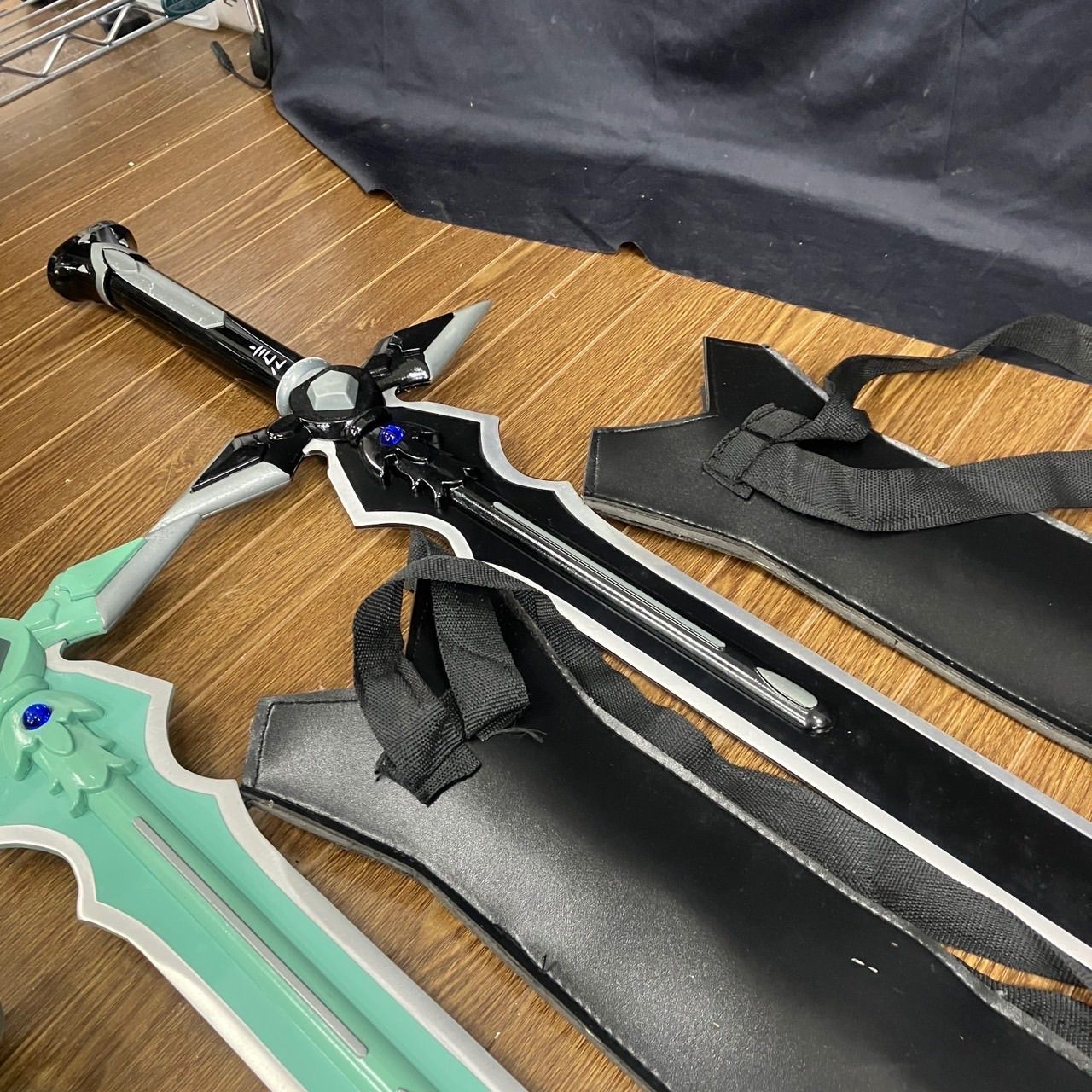 刀装具・拵え】白鞘 竹光 2点まとめ品 打刀 脇差 98/103cm 25H6