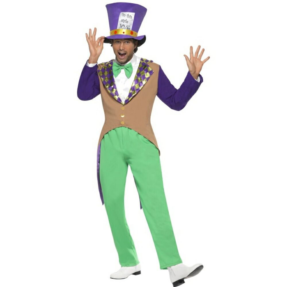 マッドハッター 衣装 コスチューム L 童話 ズボン 大人男性用 Mad Hatter コスプレ