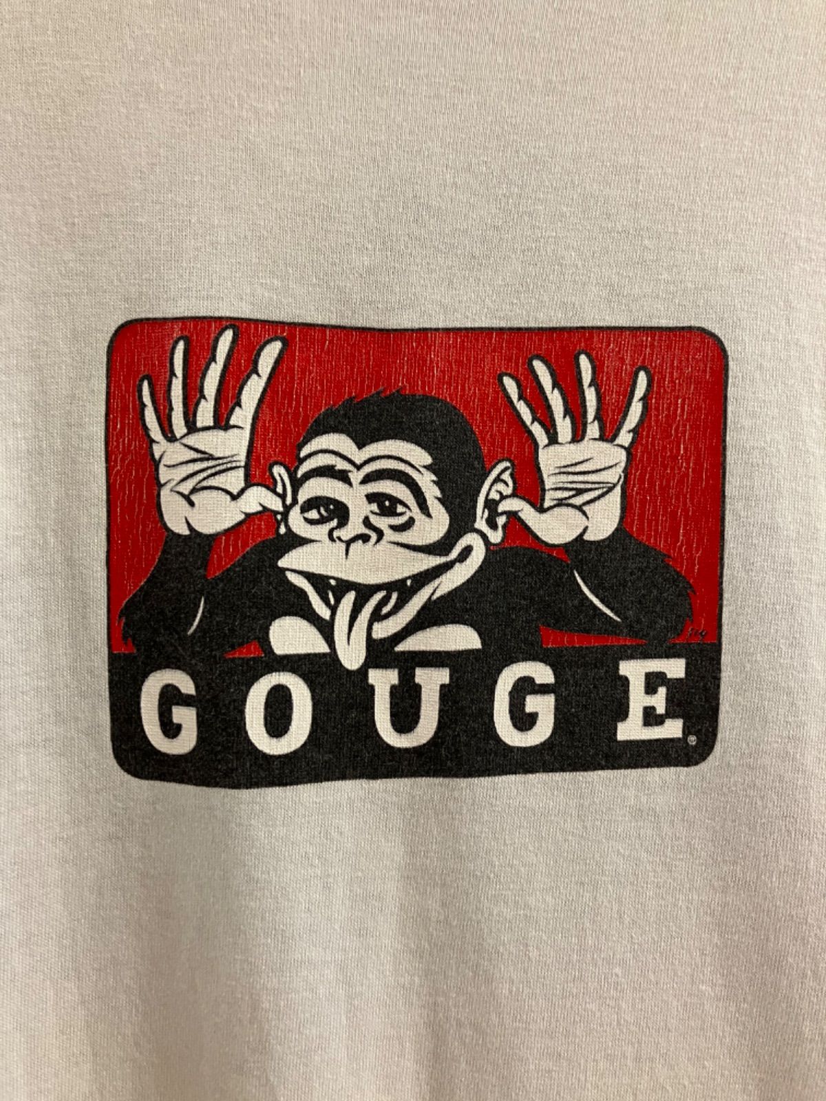 90's GOUGE Print T-shirt Old Skate ガウジー オールドスケート