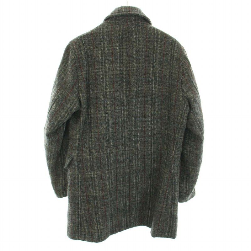 Harris Tweed ハリスツイード　rosso コート　チェック　高級 BEAMS BOY（ビームス ボーイ）ハリスツイード バルマカン コート
