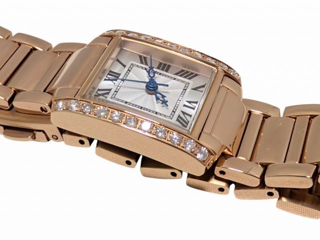 Lunage ダイヤモンド装飾 ローズゴールド腕時計　AD018 新品同様 ルナージュ 時計 ダイヤベゼル AD-018 PGカラー ローズ