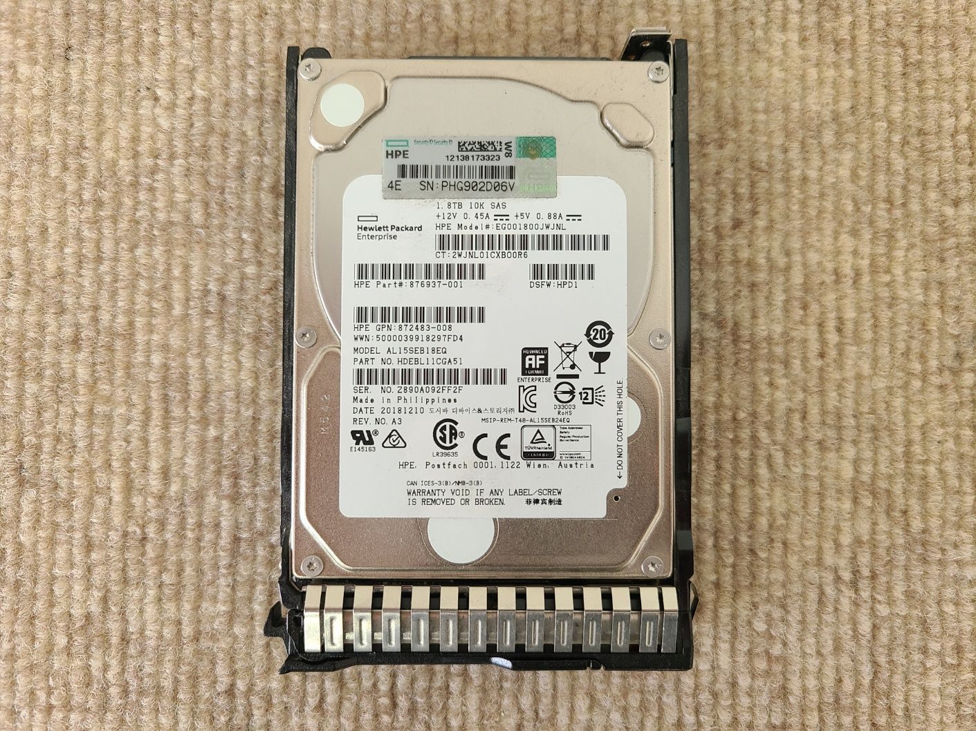 2.5 Inch P/N : 872481-B21 HPE 1.8TB SAS 10K SFF SC 512e MV HDD, 10000 RPM At ₹ 18500/piece In Mumbai - Foto 9
