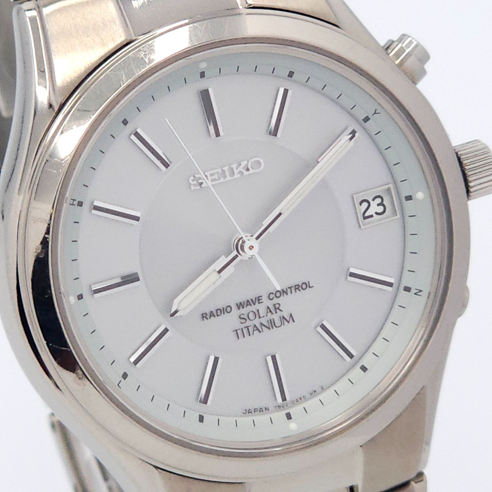 SEIKO セイコー 7B22-0AD0 ソーラー電波 動作品 チタニウム