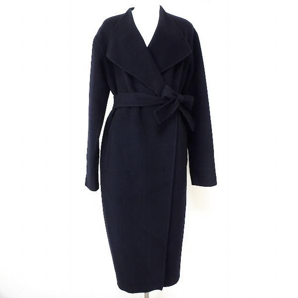 wnc セオリー theory コート S 紺 ロング ベルト付き レディース