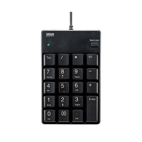 (まとめ)サンワサプライ USBテンキー NT-17UBKN