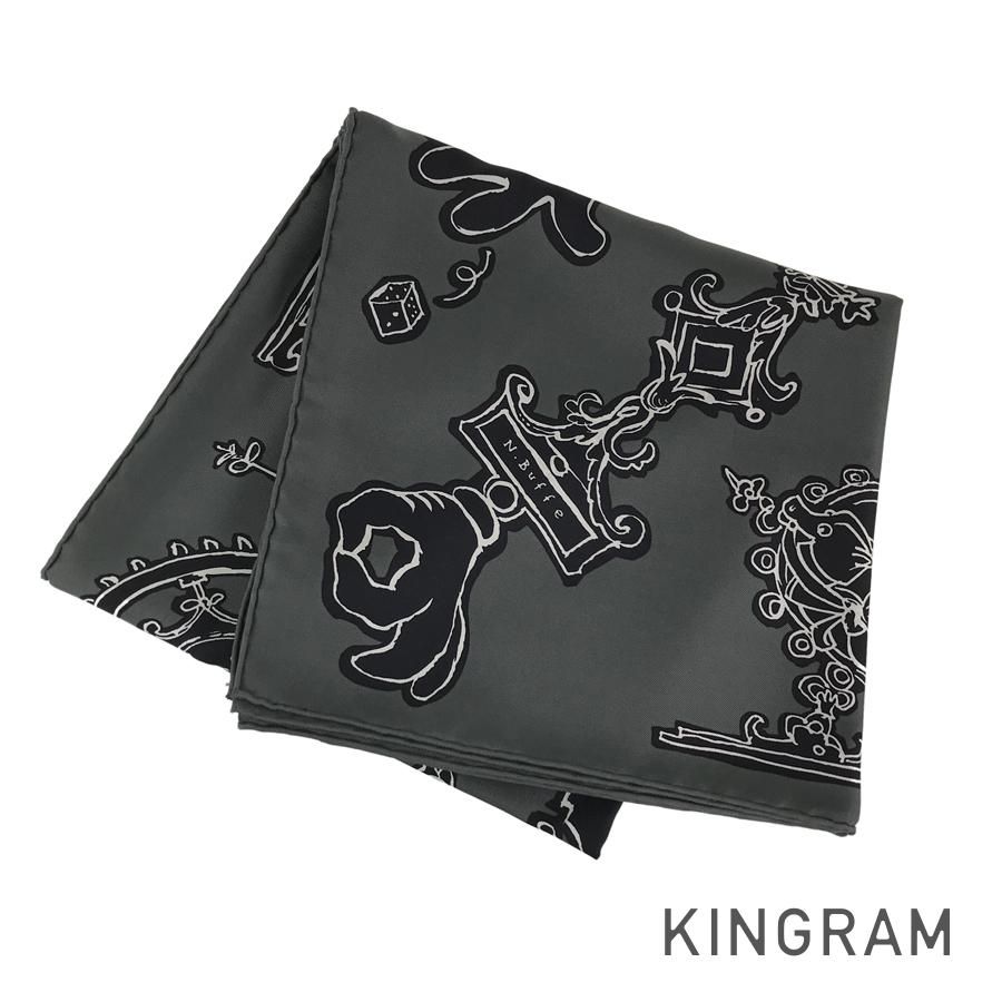 エルメス HERMES カレ 90 SERIO LUDERE セリオ ルデーレ グレー シルク