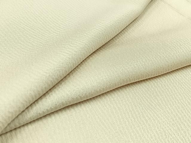平和屋着物▽上質な色無地 単衣 白練色 ゑり善扱い 正絹 AABC7489jh