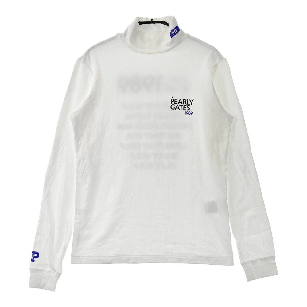 サイズ 1 PEARLY GATES パーリーゲイツ 2025年モデル ハイネック 長袖Tシャツ ホワイト系 240101460465 ゴルフウェア レディース ストスト