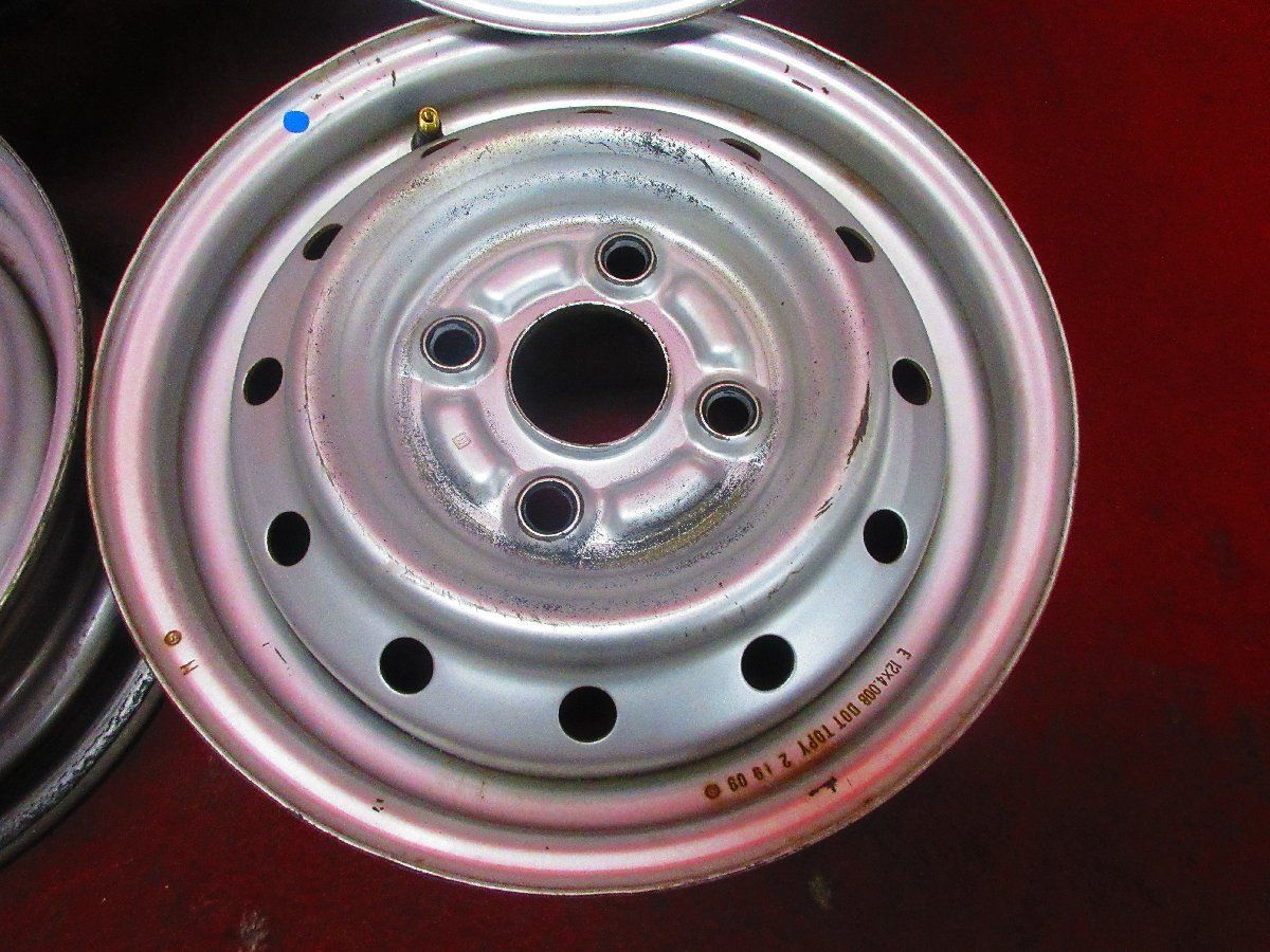 ④●スズキ 純正●キャリィ　エブリィ等に　12インチスチールホイール　4本セット ④○スズキ 純正○キャリィ エブリィ等に 12インチスチールホイール 4