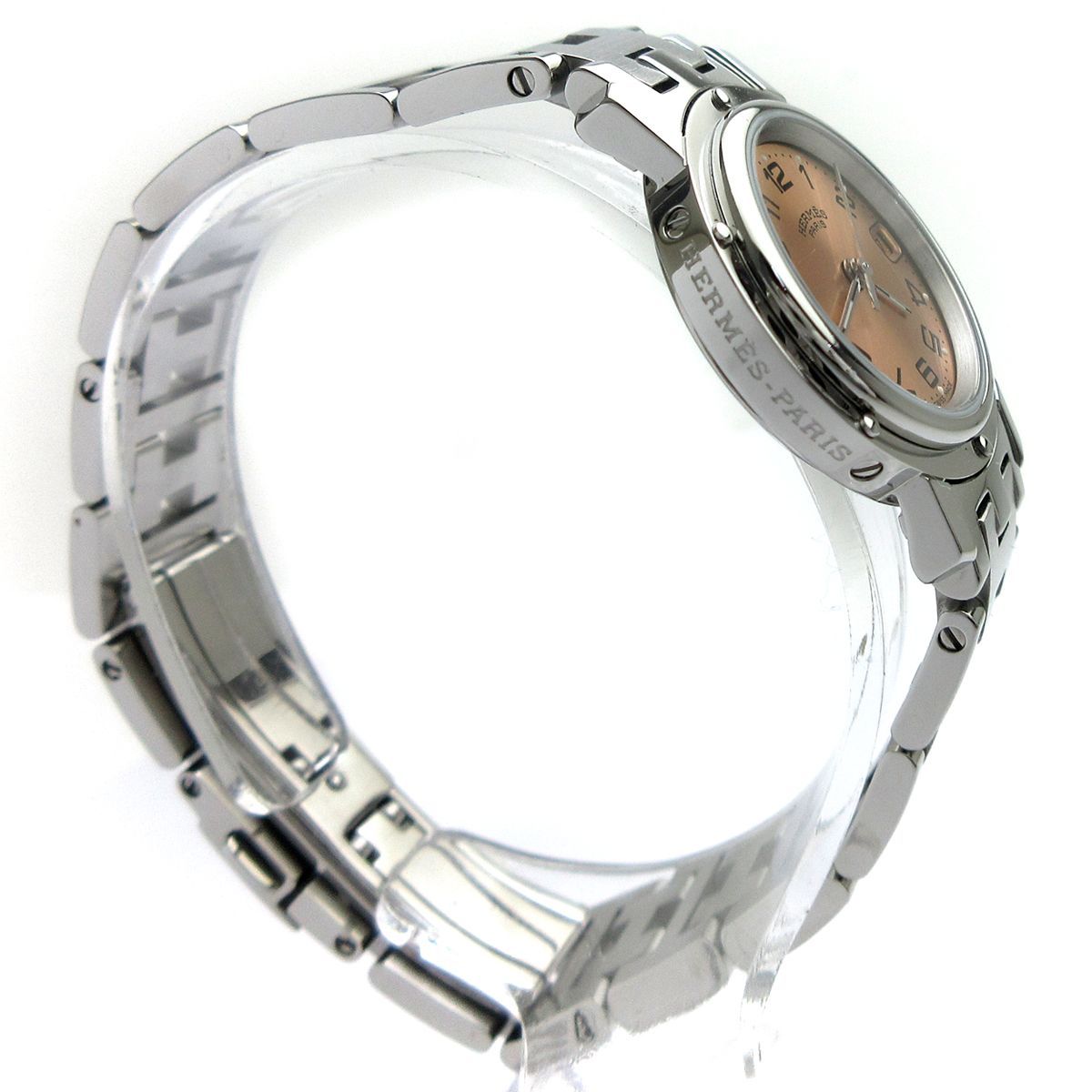 エルメス クリッパー レディース ピンクゴールド文字盤 CL4.210 HERMES  