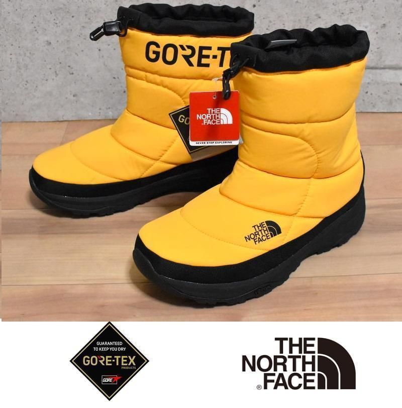 オスモのノースフェイス28cm ノースフェイス GORE-TEX Nuptse Bootie イエロー