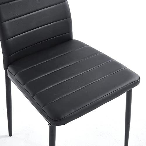 数量 コンパクト 北欧 レトロ リビングチェア 食卓椅子 イス ブラック 椅子 レザー 4 4脚セット ダイニングチェア MARWIL-DEMENAGEMENTS_CH