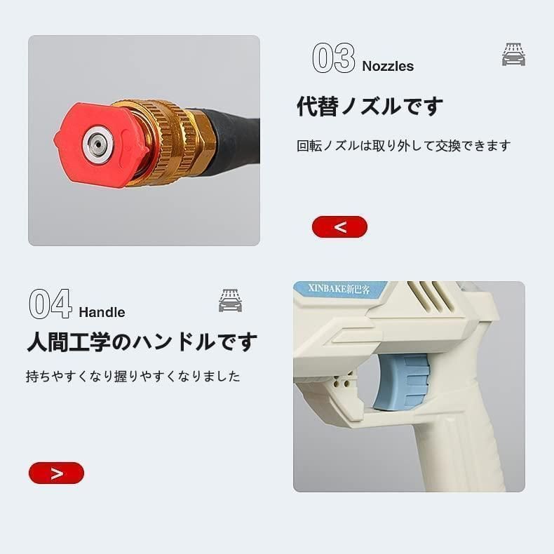 5MPa最大吐出圧力 水噴射量5.2L|min