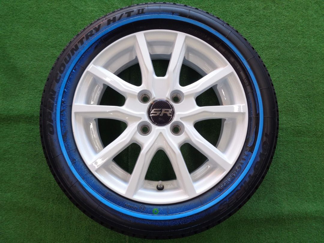 トーヨー　オープンカントリーH/TⅡ　155/65R14　14インチ　ホワイトリボン　エルベ　Vスポーク　4本セット　展示品　神奈川県