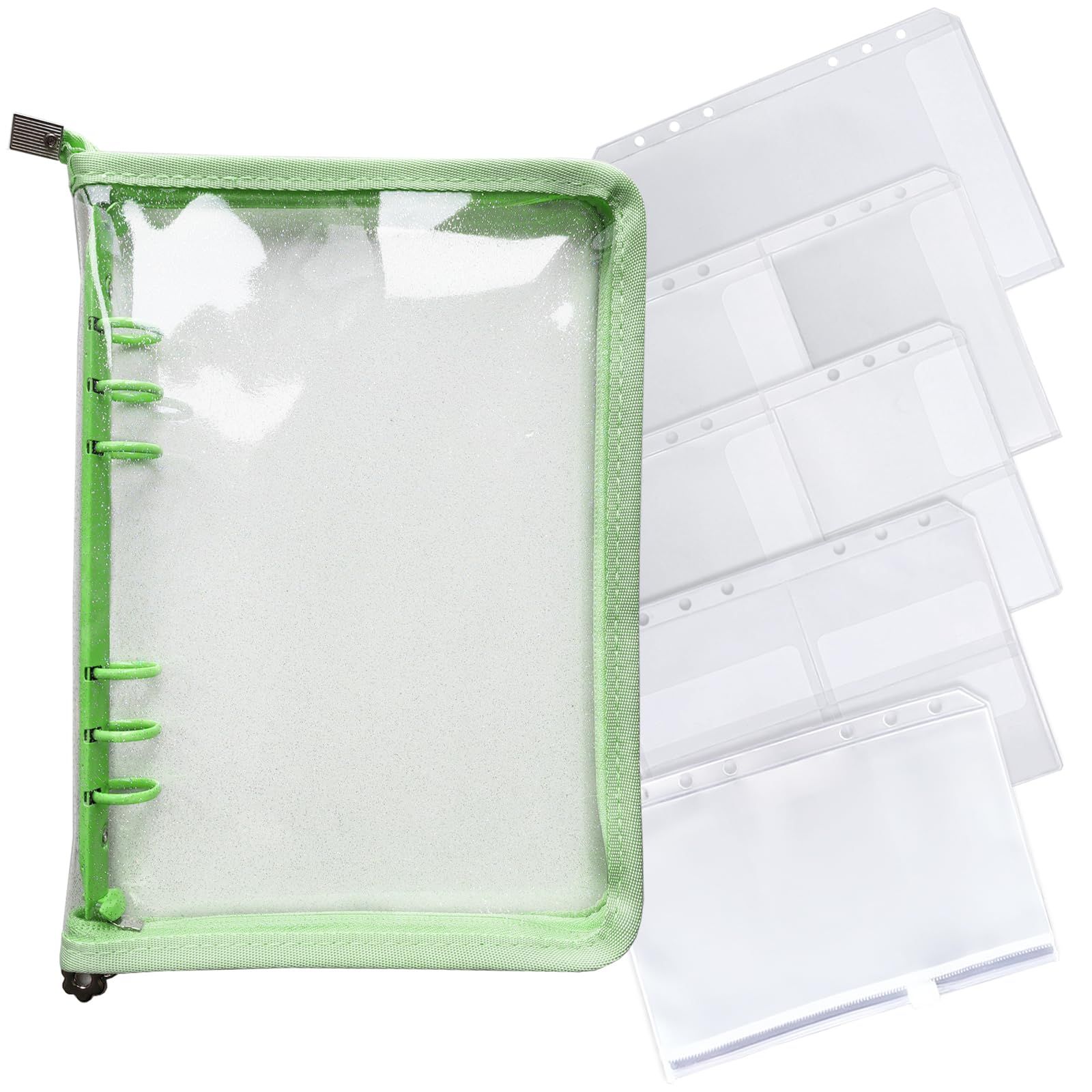 DY.2 ten A 5 バインダー 6穴 ファスナーポケット 透明 クリアポケットリフィル 入り お金管理用ファイル トレカケース アクスタケース 推し活グッズ オタ活 コレクトブック