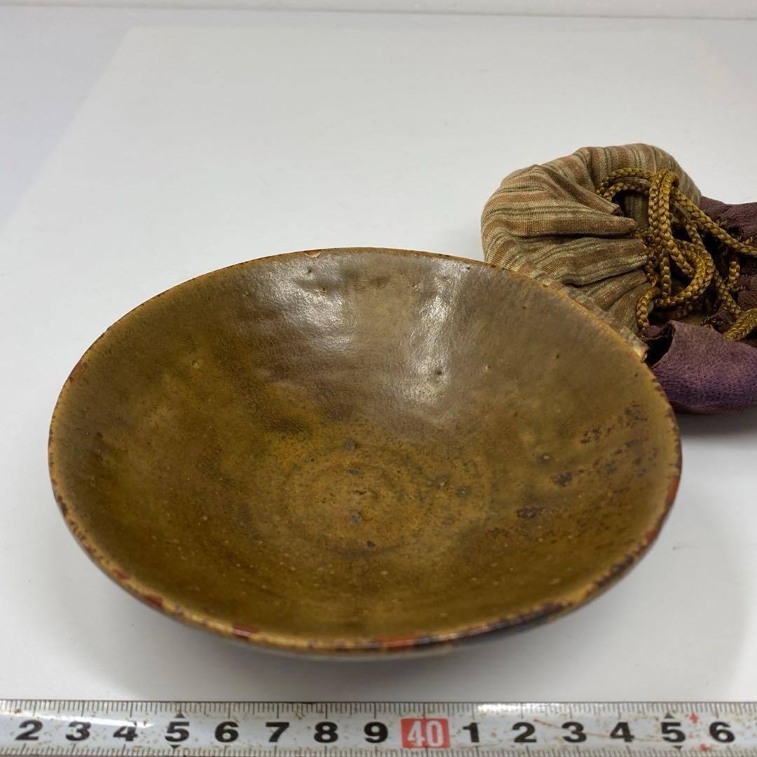 古代　朝鮮　茶碗　仕覆付　幅約13.7㎝　東さ6-0912① 古代 朝鮮 茶碗 仕覆付 幅約13.7㎝ 東さ6-0912① - メルカリ