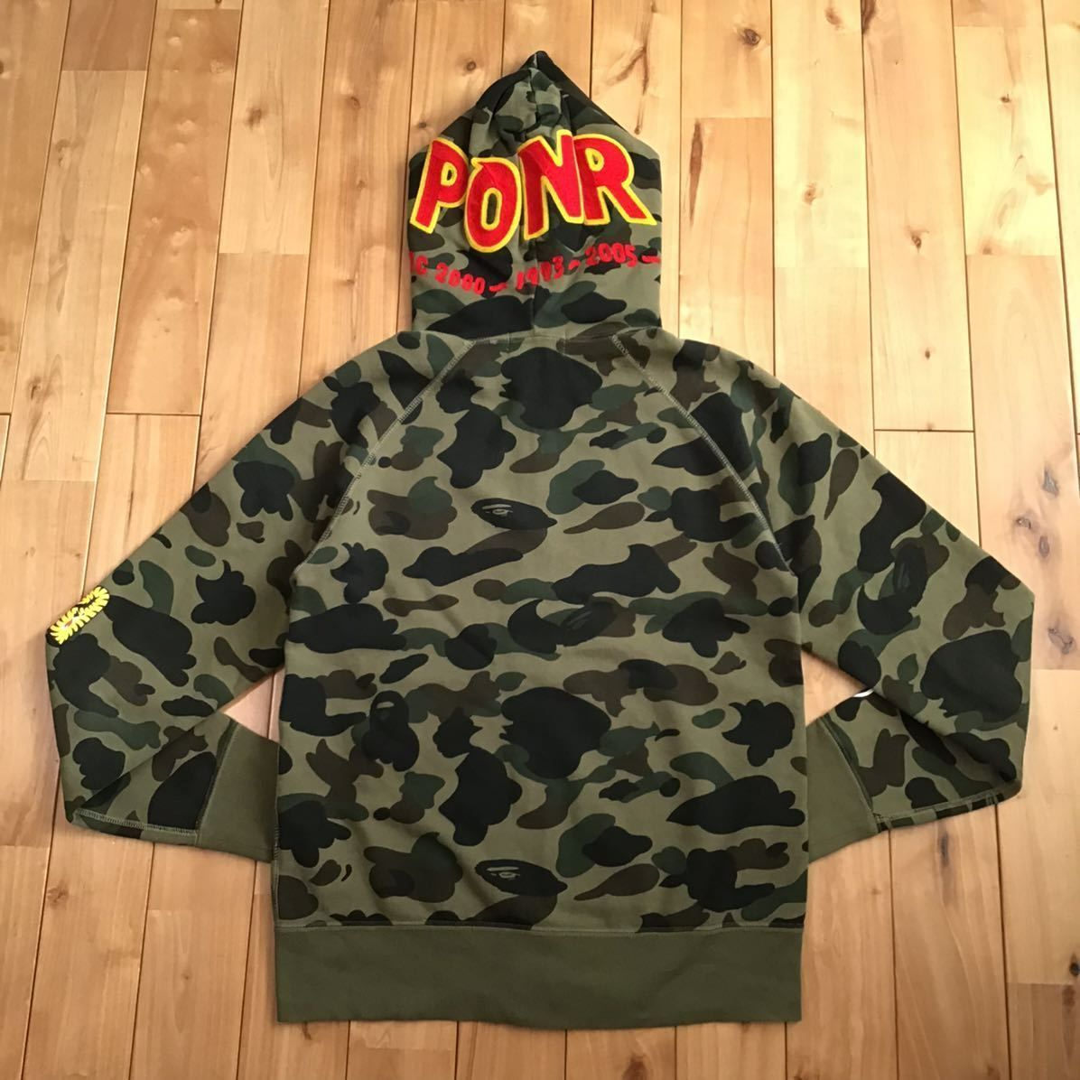 1st camo green シャーク パーカー Sサイズ shark full zip hoodie a bathing ape BAPE エイプ  ベイプ アベイシングエイプ 迷彩