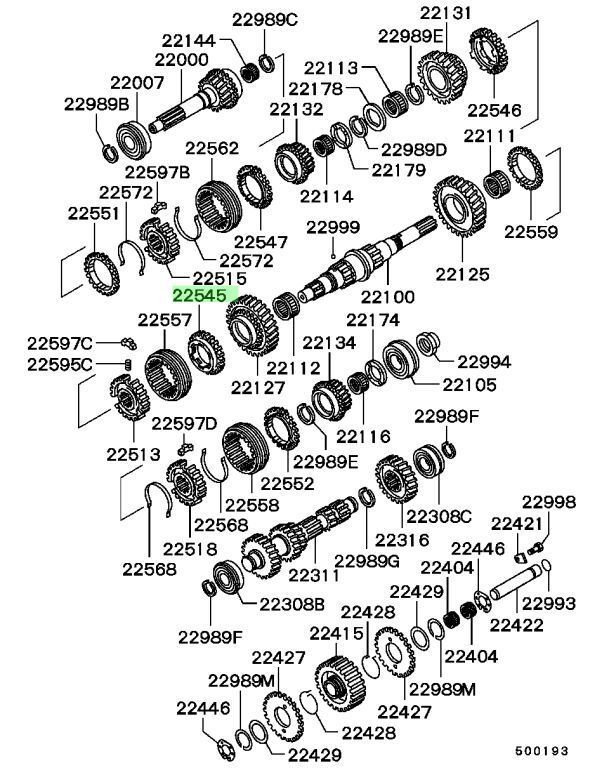 ミツビシ 純正 パジェロ リング M T ファースト スピード ギヤ シンクロナイザ Ring m t 1st speed gear synch ME582200 Mitsubishi 三菱
