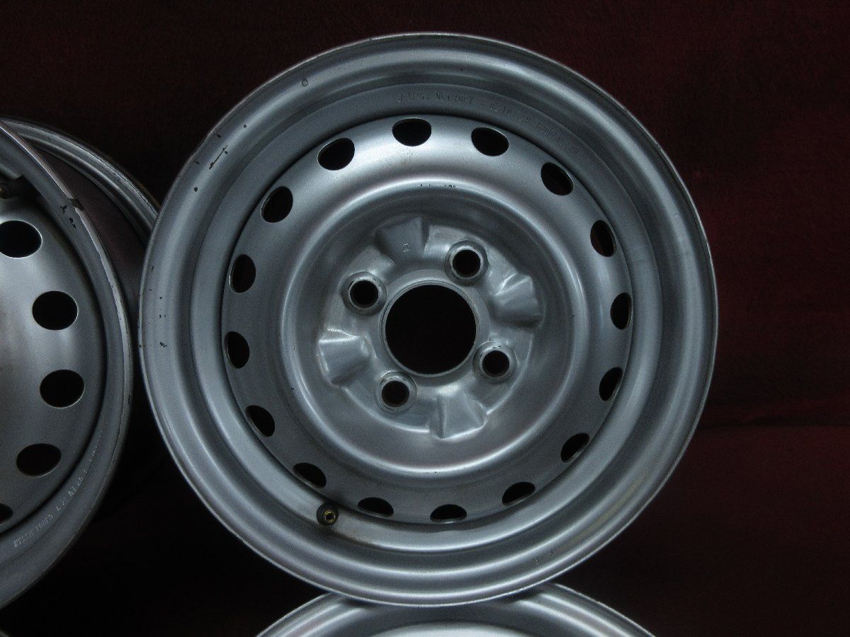 【手渡し希望】24年製ブルーアース 165/80R14 LT ADバンY12純正 日産純正仕様 スチールホイール Y12 ADバン エキスパート 4WD 5J 100 +