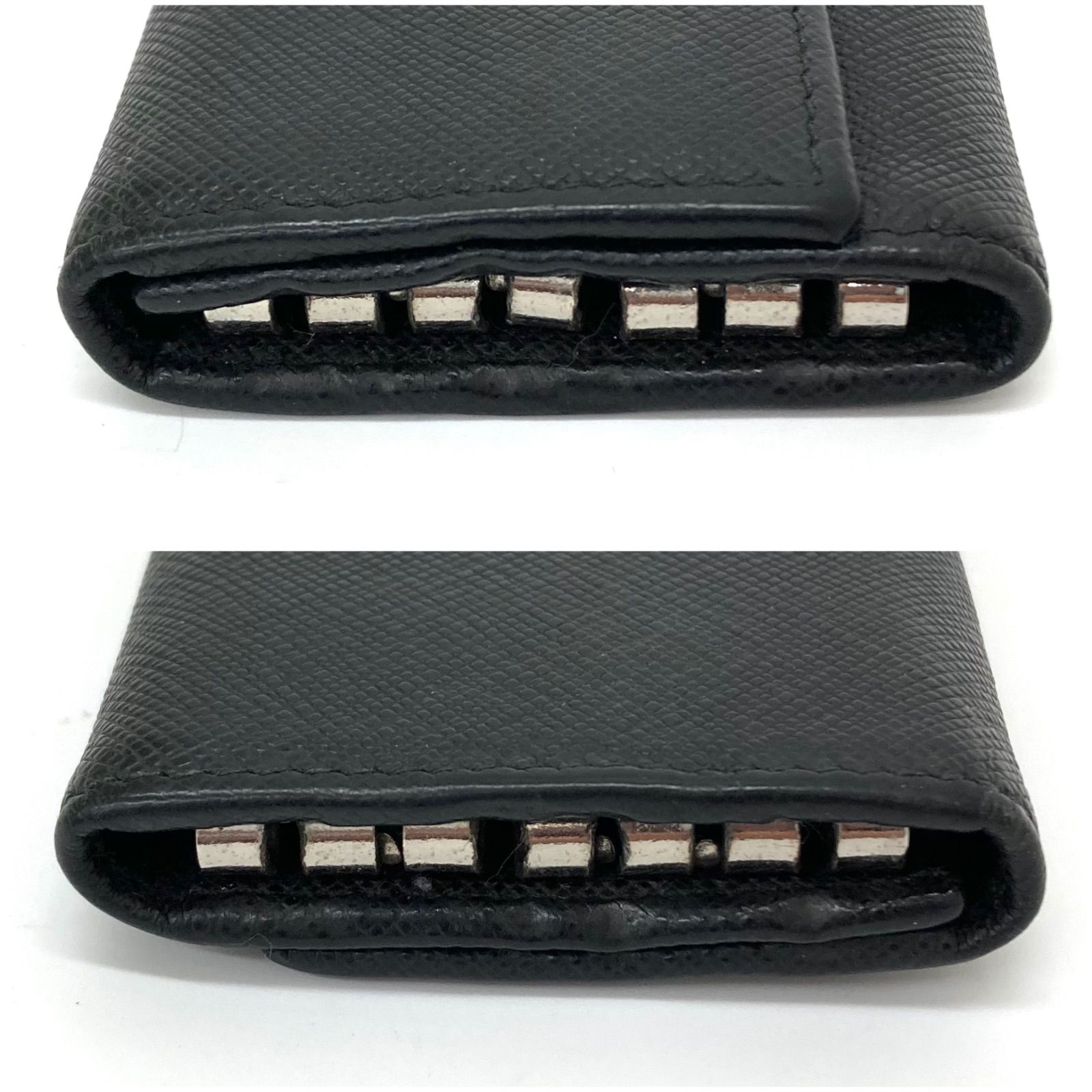 ◇PRADA◇プラダ サフィアーノ レザー 6連キーケース ブラック