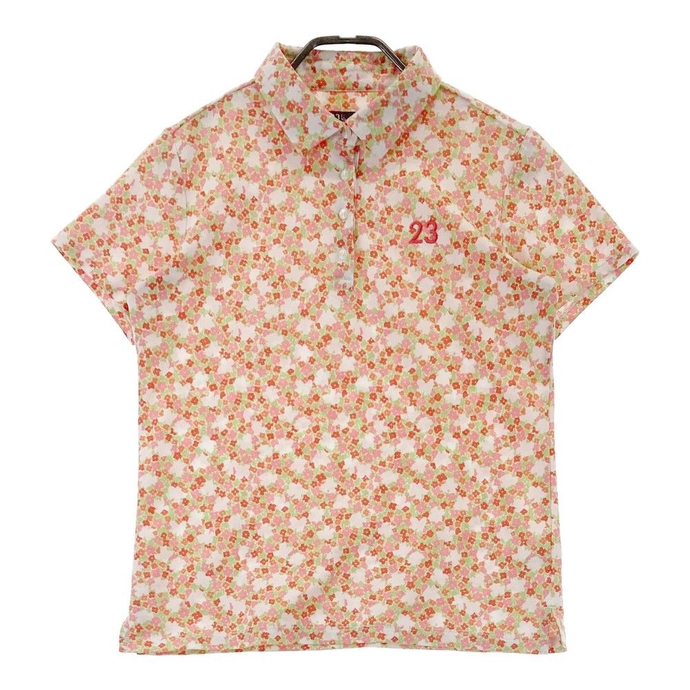 【新品】Descente Golf 花柄ポロシャツ XL 新品】Descente Golf 花柄ポロシャツ XL