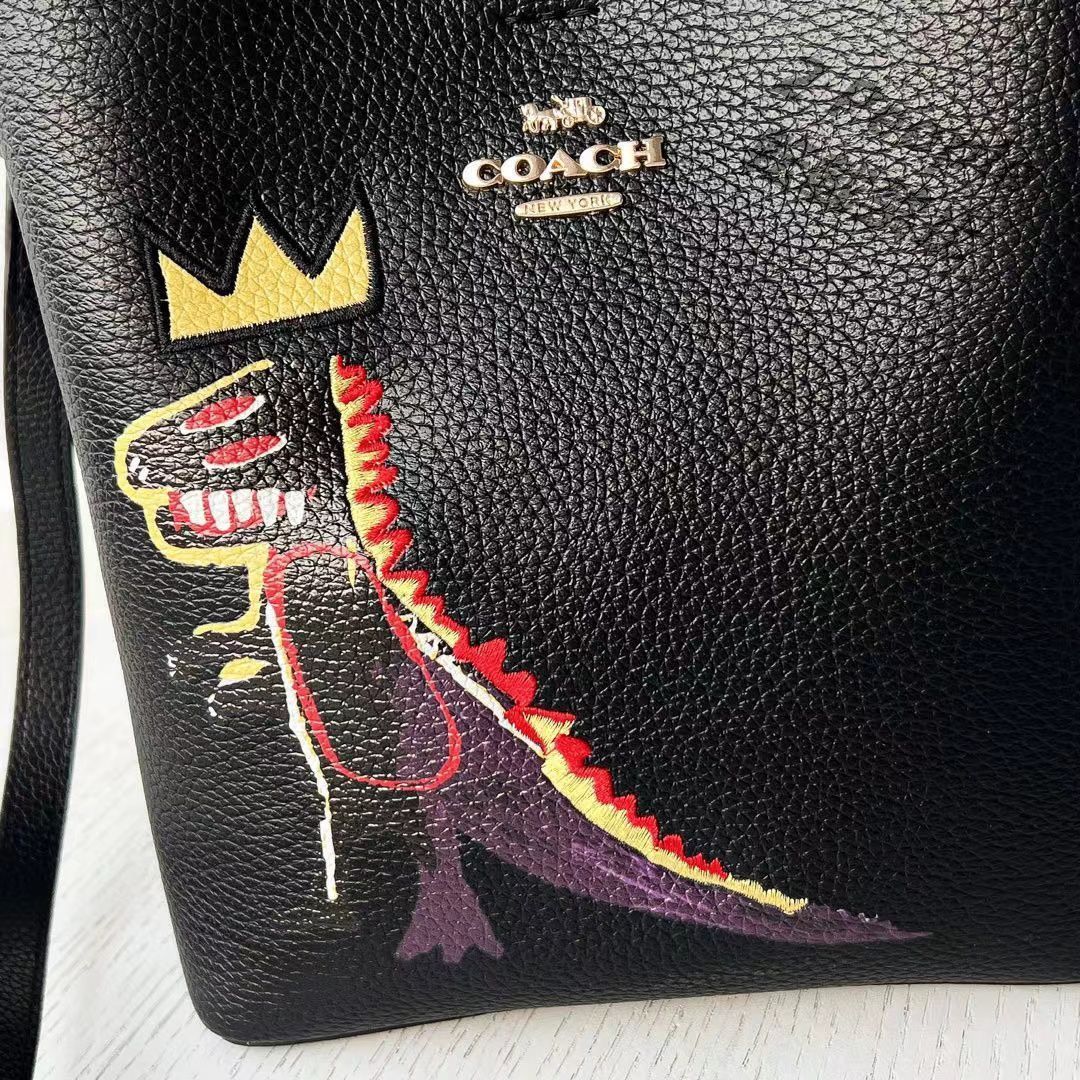 コーチ COACH バッグ C6073 バスキアコラボ 2WAY 恐竜プリント ハンドバッグ トートバッグ ショルダーバッグ クロスボディー -  メルカリ