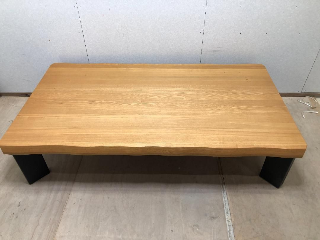 大塚家具 無垢の一枚板 ローテーブル 250323-5 おしゃれで厳選された
