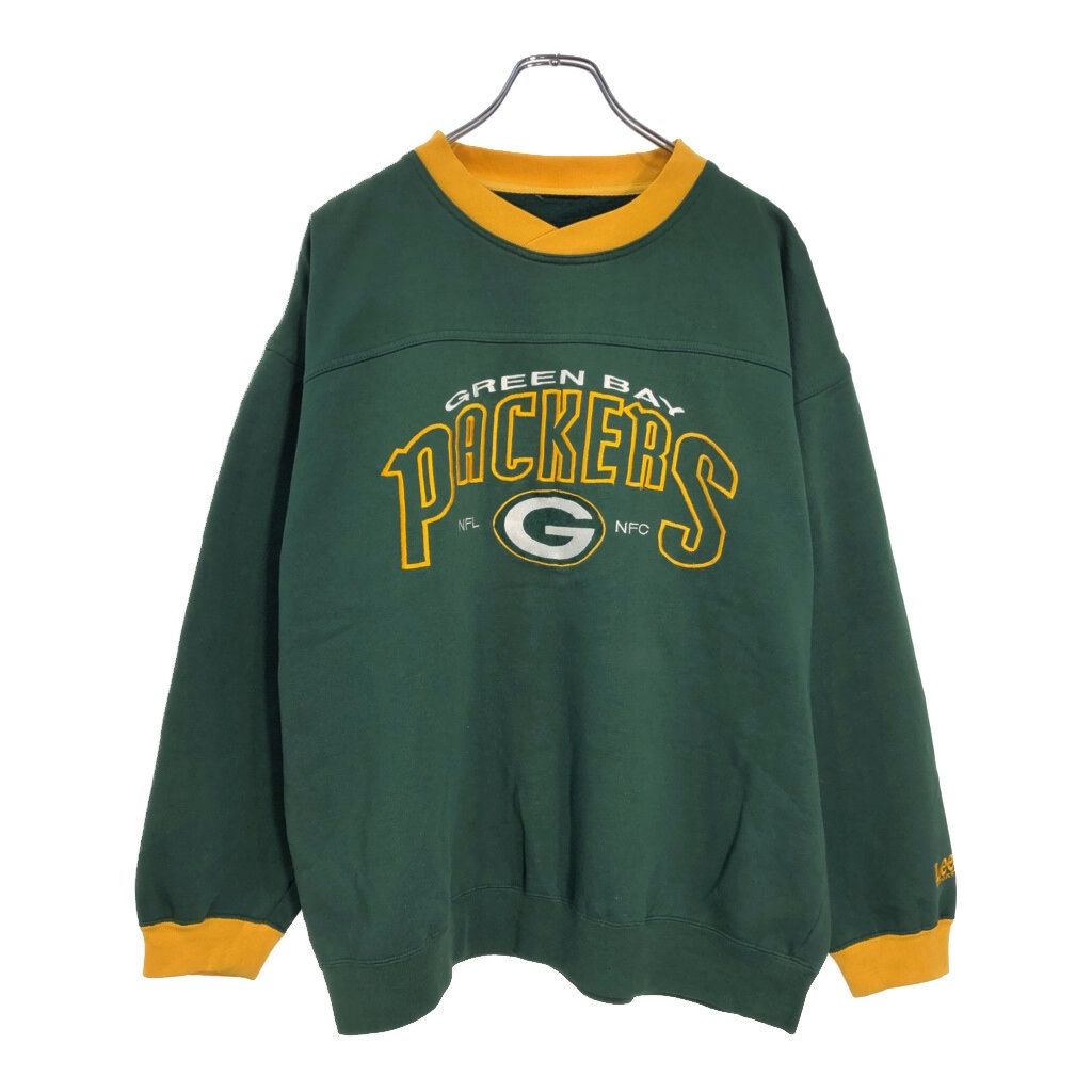 NFL グリーンベイ・パッカーズ スウェット 大きいサイズ プロチーム アメフト グリーン(メンズ XXL相当)中古 古着 V1105