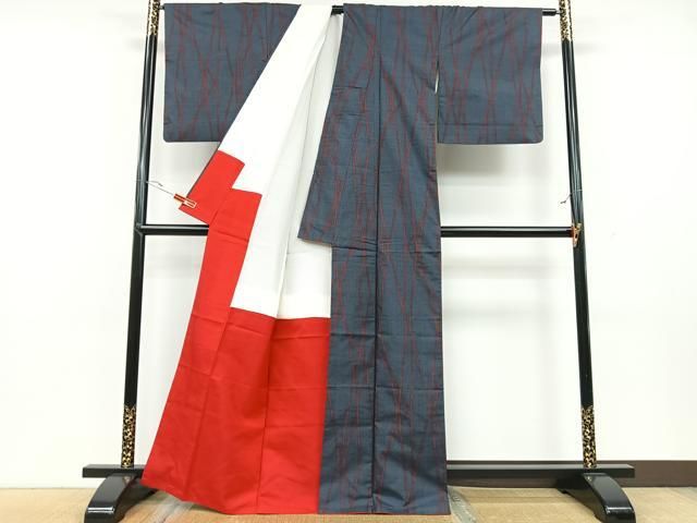 平和屋着物○本場大島紬 縞 正絹 逸品 AAAW4068np （平和屋着物□本場  