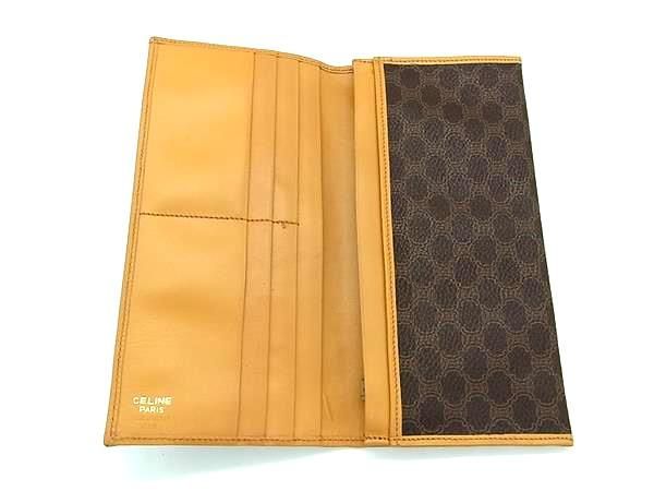 ▪️CELINE ブラック　ブラウン　マカダム　柄　折りたたみ財布 CELINE セリーヌ マカダム柄 ラウンドファスナー 二つ折り 財布