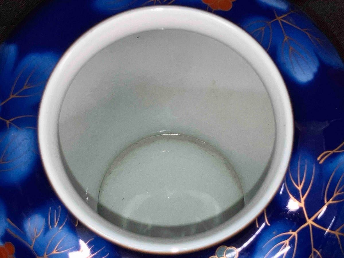 深川製磁 花瓶 瑠璃 葡萄 - メルカリ