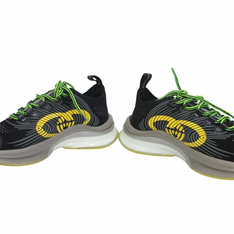 グッチ GUCCI RUN 22SS 美品 テクニカルニット スニーカー インター 