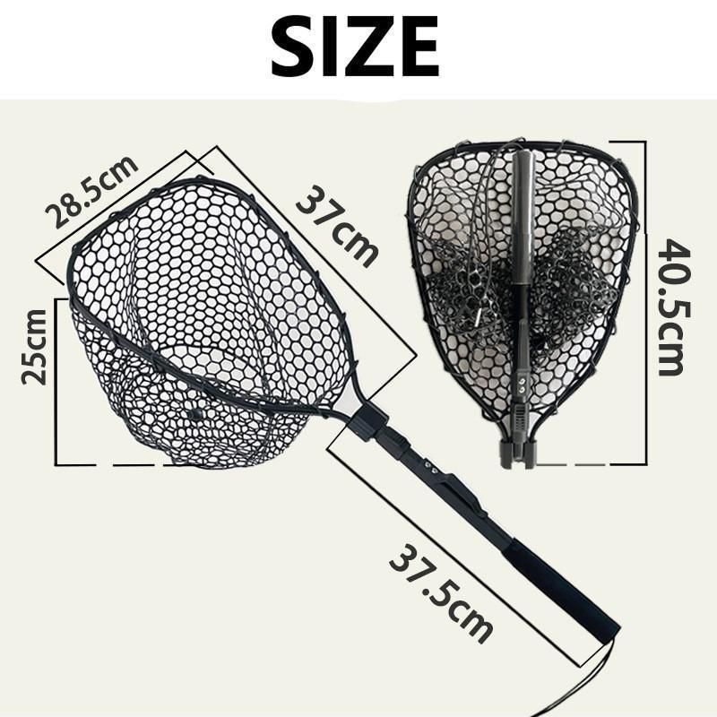 折り畳み ランディング ネット タモ網 玉網 軽量 ラバー バス釣り