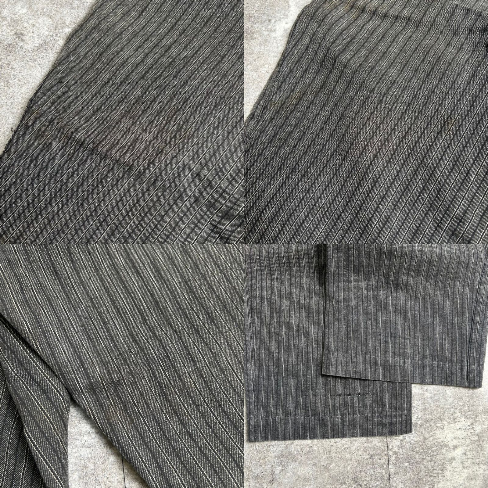 1930's 1940's 30s 40s UNKNOWN フレンチマルチストライプワークパンツ