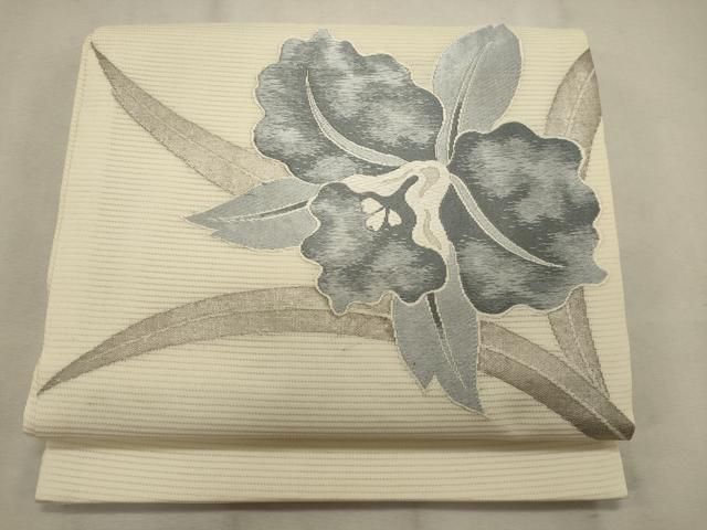 平和屋着物＊夏物 九寸名古屋帯 丸文 金糸 正絹 逸品 DAAX0207cm