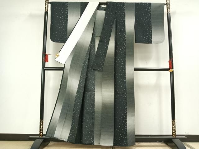 平和屋着物▽小紋　単衣　横縞　洗える着物　AAAU8556fy 平和屋着物▽小紋 単衣 横縞 洗える着物 AAAU8556fy - メルカリ