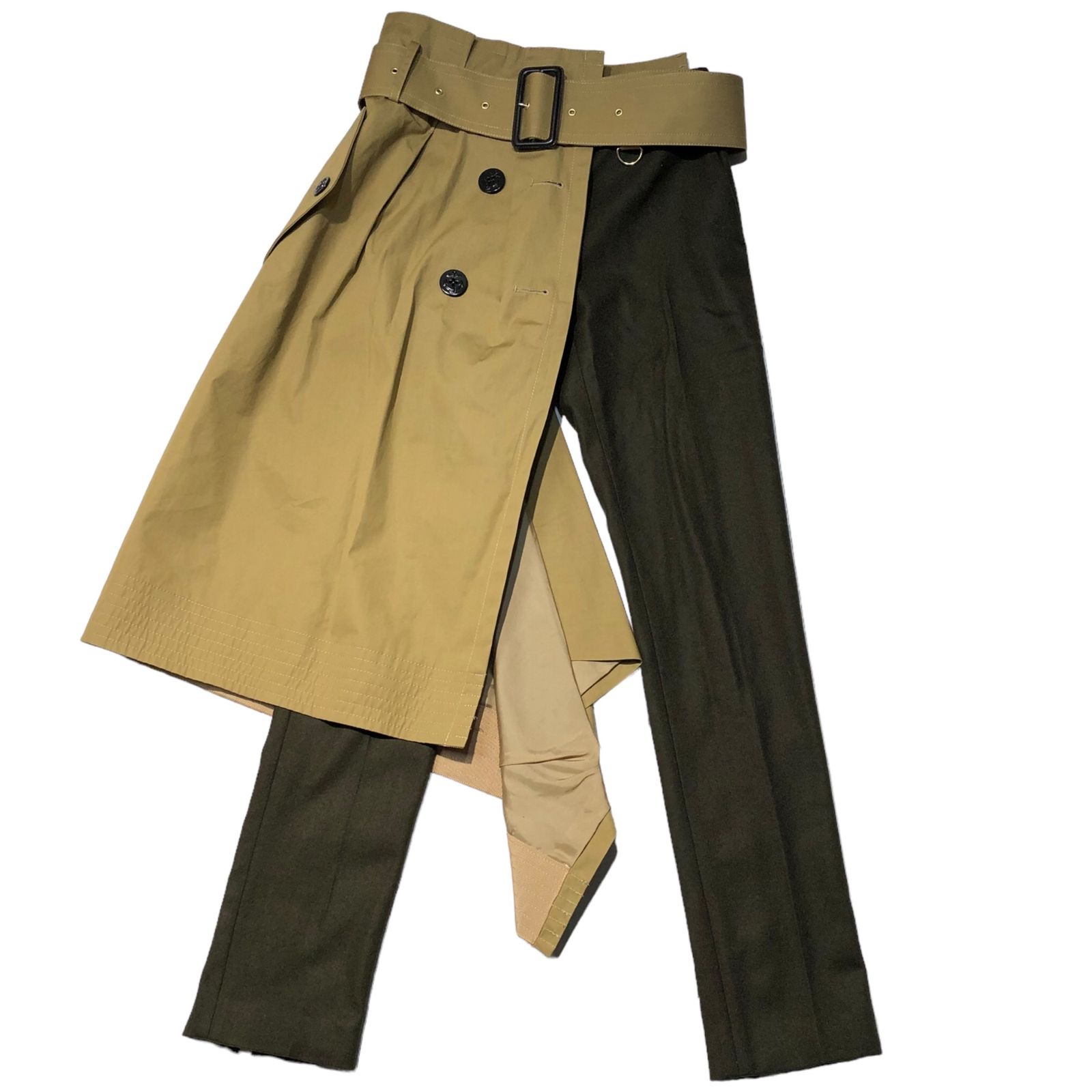 sacai(サカイ) 19AW trench docking wool slacks トレンチ ドッキング 
