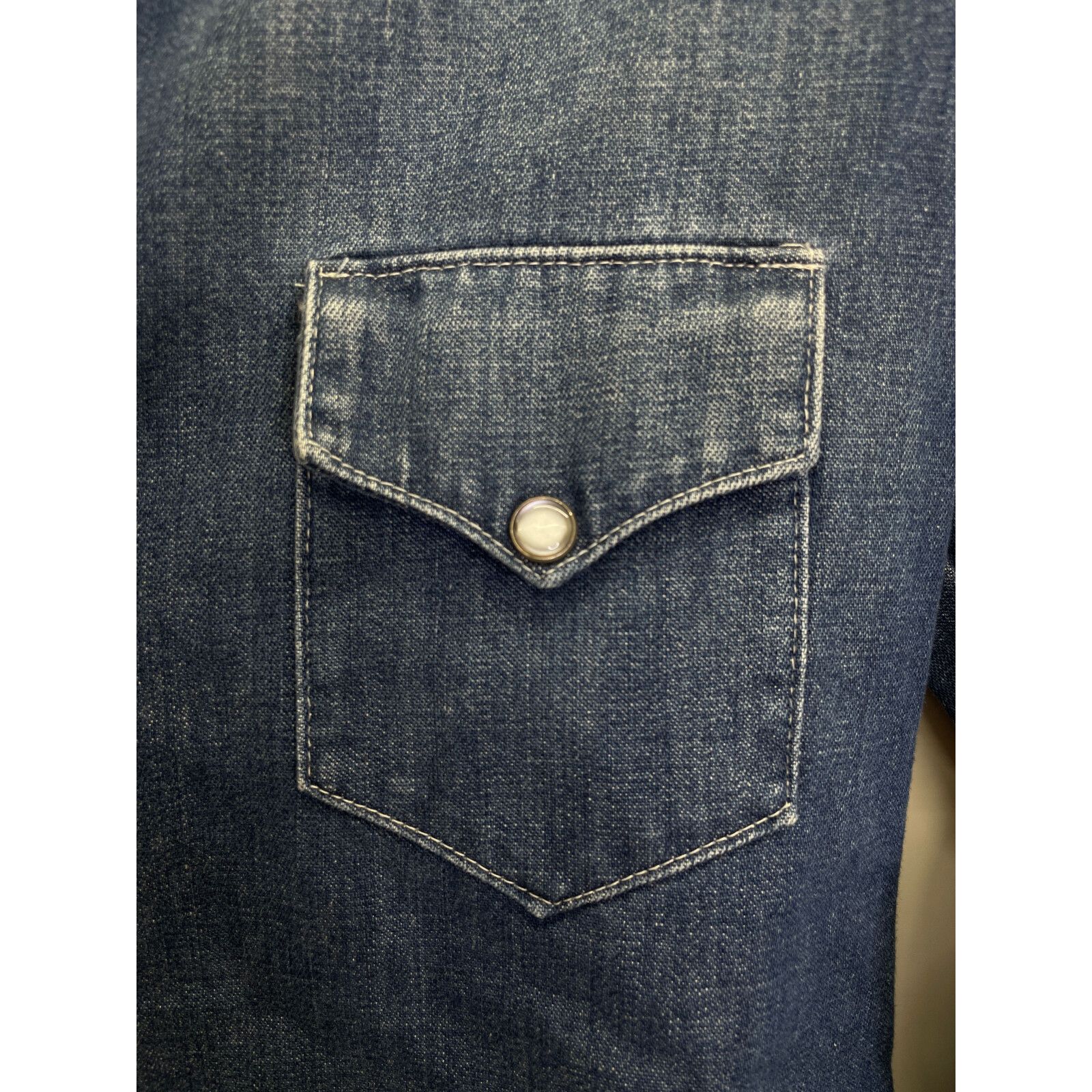 専用Greg Lauren フリンジデニムシャツ オーバーサイズ フィット デニム シャツ （シャツ・ブラウス