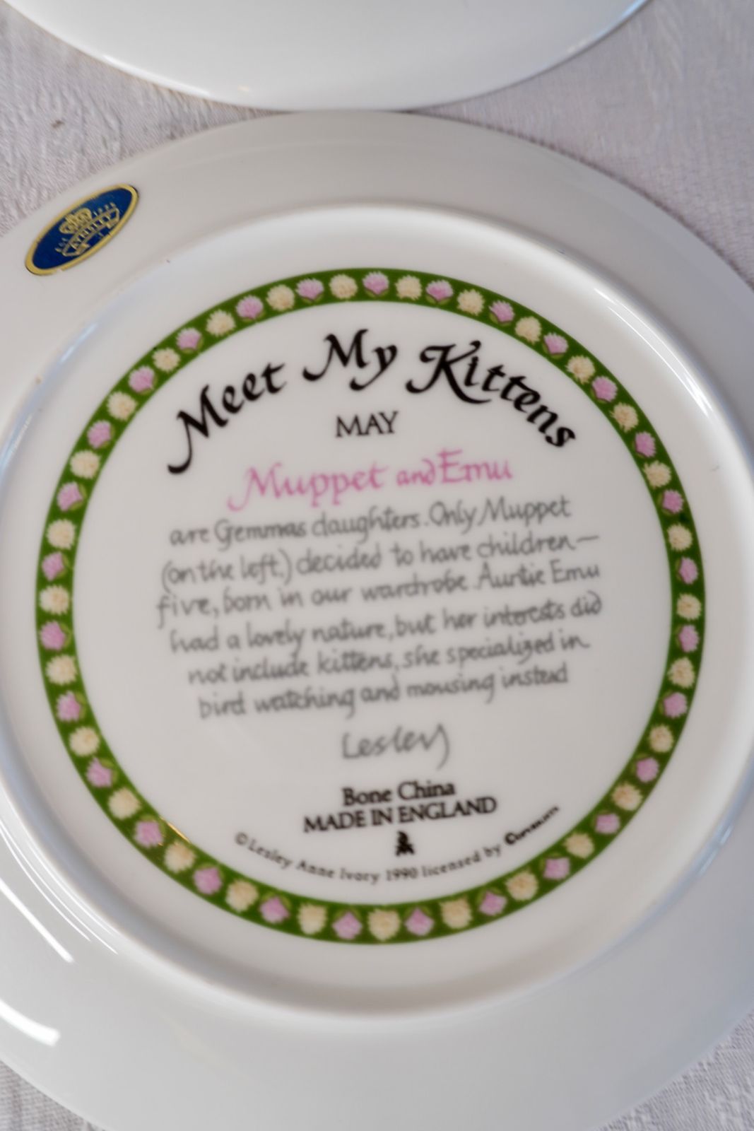 イギリス ヴィンテージ 猫 絵皿 6枚セット コレクションプレート